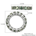 Natürlicher grüner Apatit Ring 925 Silber Platin-Überzug image number 5