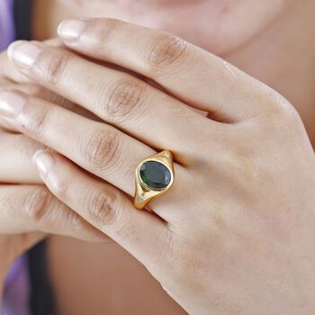 Nat&uuml;rlicher Chromdiopsid und Moissanit Ring - 3,63 ct.