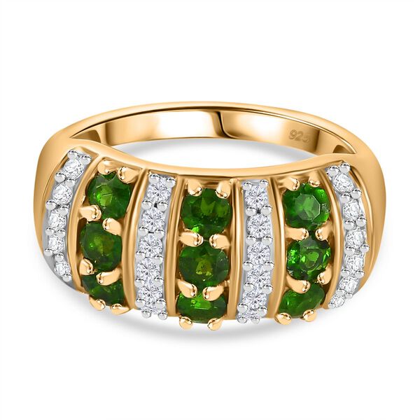 Nat&uuml;rlicher Chromdiopsid und Zirkon-Ring - 1,66 ct. image number 0