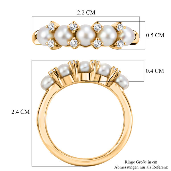 EverTrue S&uuml;&szlig;wasser Perle und Zirkon Ring image number 6