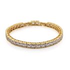 Weißer Zirkonia Armband ca. 18 cm mit 2.5 cm extender, goldfarben