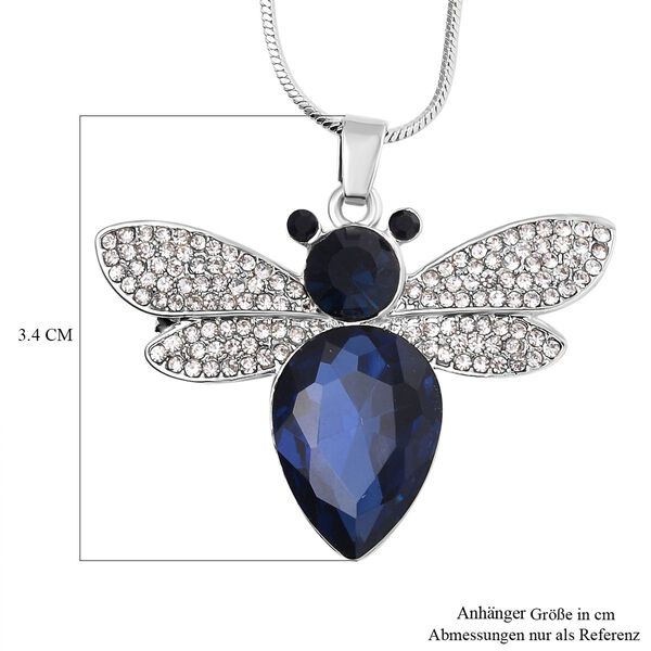 Mehrfarbiger Kristall Halskette, ca. 60 cm, Schmetterling image number 5