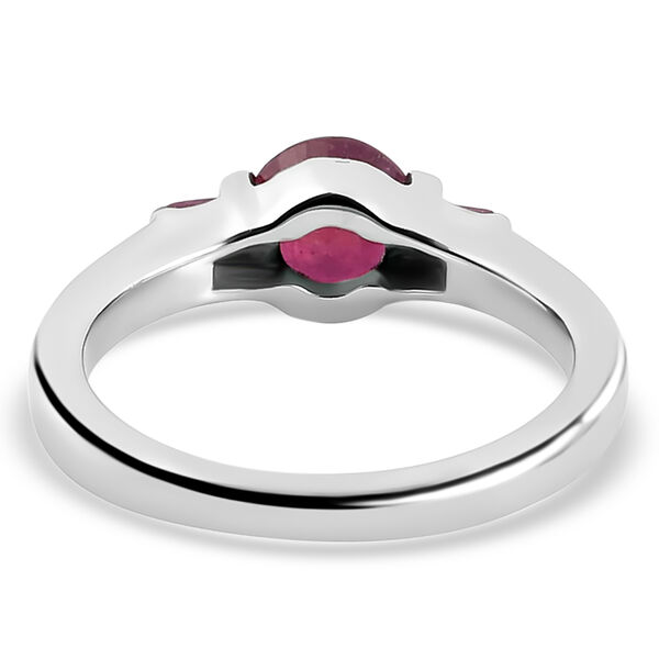 Fissure gefüllt Rubin Ring 925 Silber Platin-Überzug image number 6