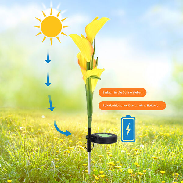 Calla Lily: Solarbetriebene Blume mit LEDs image number 1