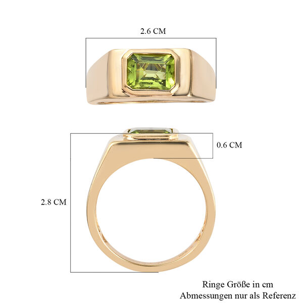 Nat&uuml;rlicher Peridot Ring 925 Silber vergoldet  ca. 2,50 ct image number 6