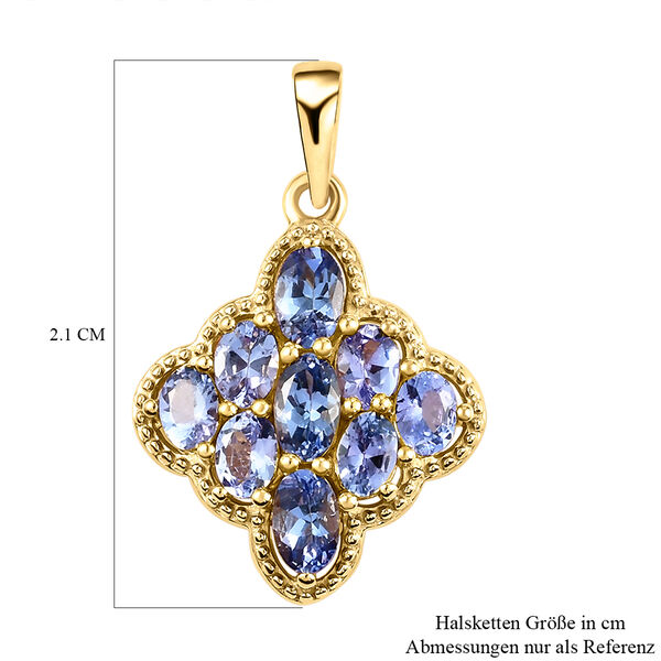 Tansanit-Anh&auml;nger, 925 Silber vergoldet ca. 1,62 ct image number 6