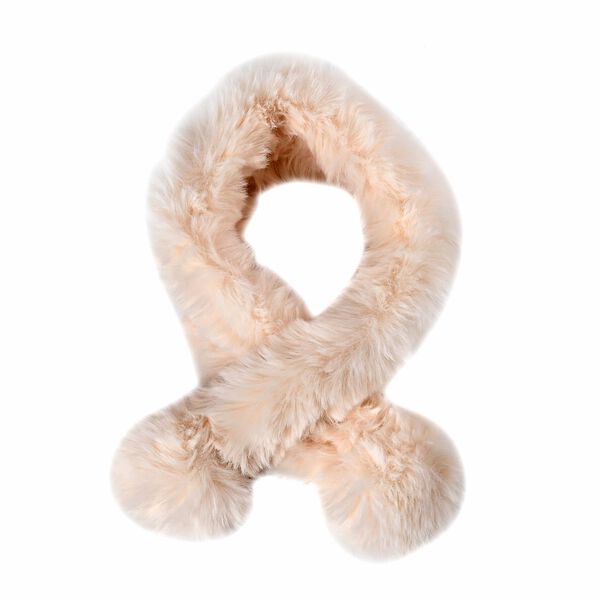 Damen Schal aus Kunstfell, Beige