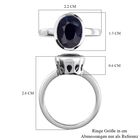 Masoala Saphir (Fissure gefüllt)-Ring, 925 Silber platiniert (Größe 18.00) ca. 4.98 ct image number 7