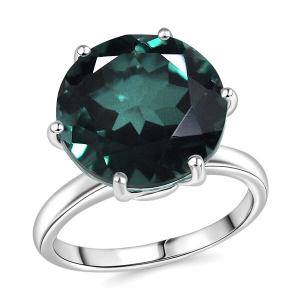 Farbwechsel-Alexandrit-Quarz-Triplette Ring, 925 Silber rhodiniert (Gr&ouml;&szlig;e 16.00) ca. 9.74 ct image number 3