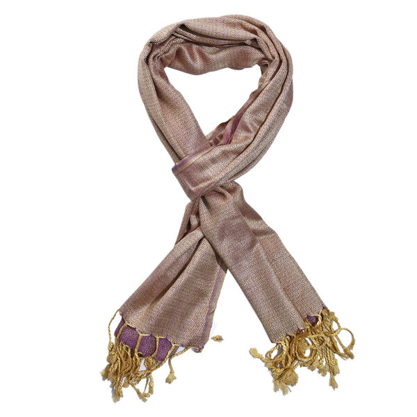 Doppelgewebter Schal, Gold image number 5