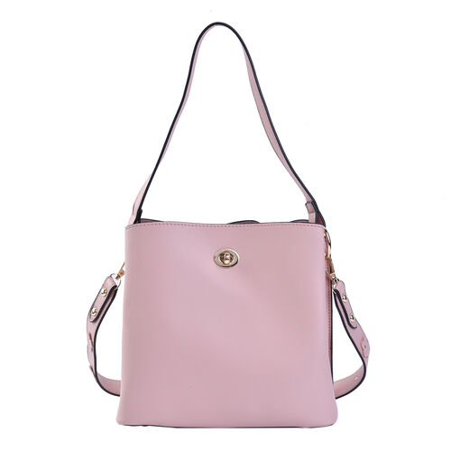 Crossbody Tasche aus Kunstleder mit abnehmbarem Riemen, Größe 24x11x22 cm, Rosa image number 0