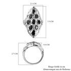 Schwarzer Saphir Ring, 925 Silber platiniert (Größe 16.00) ca. 4,11 ct image number 6