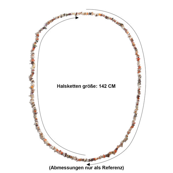 Mehrfarbiger Rutilquarz Halskette 142 cm ca. 567.10 ct image number 4