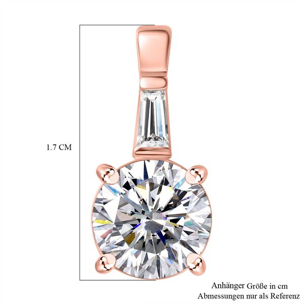 Moissanit Anhänger, 925 Silber 750 Roségold Vermeil - 1,84 ct. image number 8