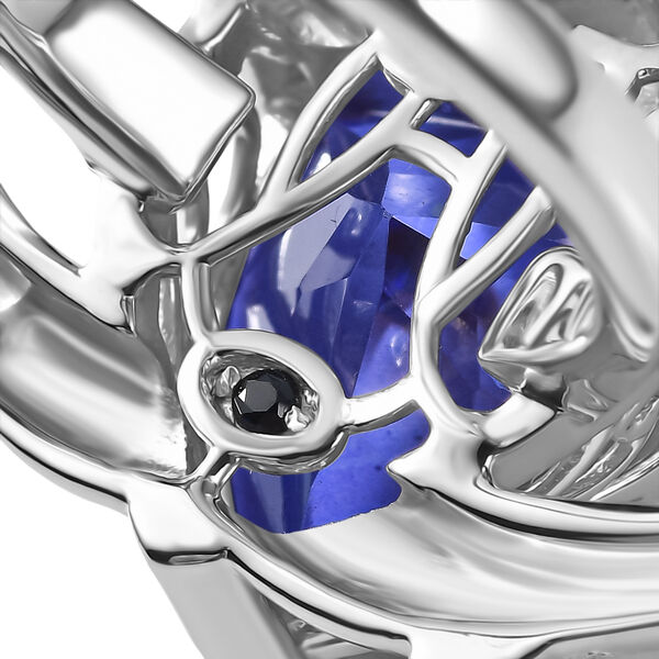 GP Trifono Kollektion- Tansanit-Farbe Quarz, Chromdiopsid und blauer Saphir zweifarbiger Ring und Anh&auml;nger mit 50cm Kette image number 7