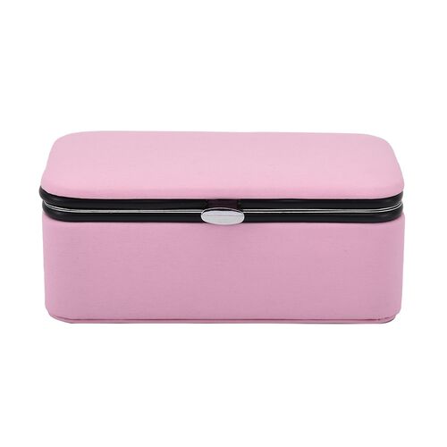 Schmuck-Organizer mit Anlaufschutz Futterung, 12x7,5x5 cm, Rosa image number 1