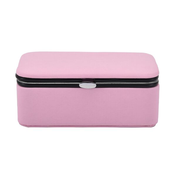 Schmuck-Organizer mit Anlaufschutz Futterung, 12x7,5x5 cm, Rosa image number 1