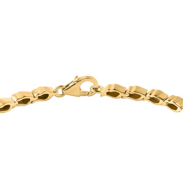 Wei&szlig;er Diamant P3 Armband, ca. 18 cm, 925 Silber Gelbgold Vermeil, ca. 0.50 ct image number 4