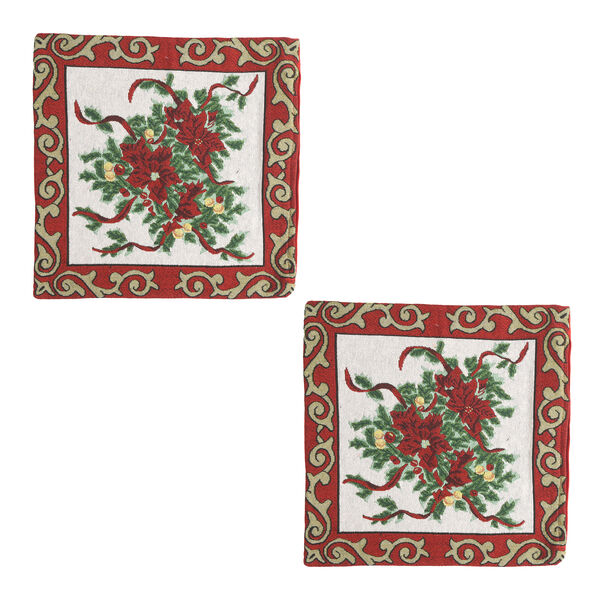 2er-Set Jacquard gewebte Kissenbez&uuml;ge, Weihnachtsmotiv, Gr&ouml;&szlig;e 45,7x45,7 cm&nbsp;