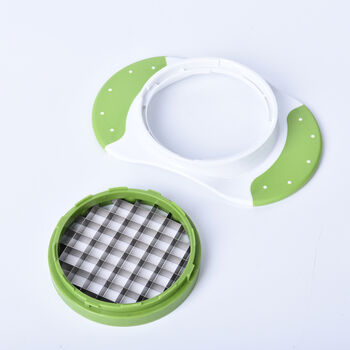 Obstschneider, Gr&ouml;&szlig;e 18,6x12x2,5 cm, Wei&szlig; und Gr&uuml;n