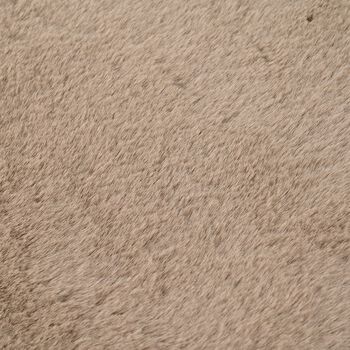 LIVMORE - 2200 GSM Kunstfell-Teppich mit Schaumstoffbasis, Fischform, 60x90 cm, Cremebeige