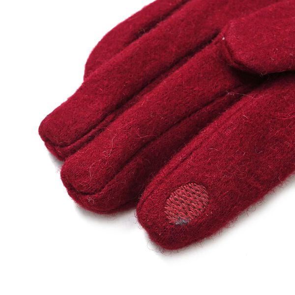 Kashmir Handschuhe mit Supersoft Mikroplusch futter, Burgunderrot image number 6