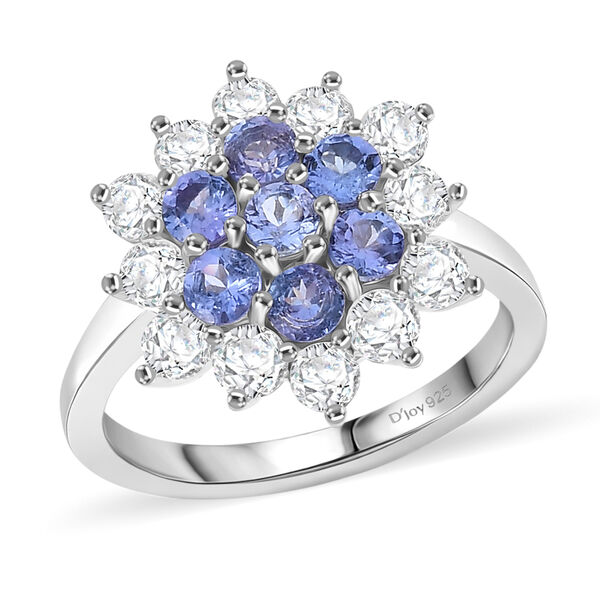 D'Joy AA Tansanit, Moissanit Ring 925 Silber rhodiniert (Gr&ouml;&szlig;e 18.00) ca. 1,85 ct image number 3