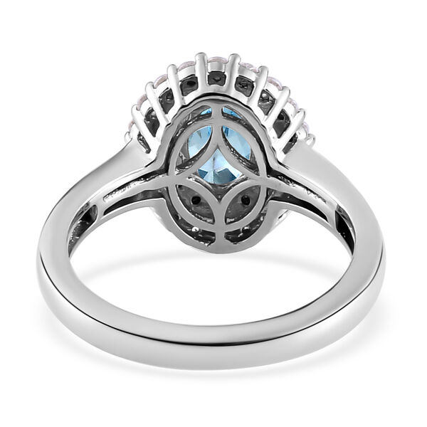 Espirito Santo Aquamarin und blauer Saphir-Ring, 925 Silber platiniert  ca. 1,40 ct image number 6