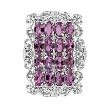 Rosa Turmalin und Zirkon-Ring - 3,85 ct.