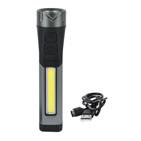 Aluminium Taschenlampe mit drehbarer LED-Frontleuchte