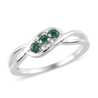 LUSTRO STELLA - feinster, grüner Zirkonia-Ring, 925 Silber image number 3