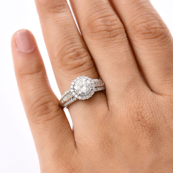 D'Joy Moissanit Ring 925 Silber rhodiniert (Gr&ouml;&szlig;e 17.00) ca. 2,16 ct image number 3