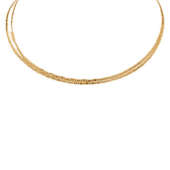 Verstellbare Marinerkette, ca. 60 cm, 925 Silber vergoldet ca. 3,30g