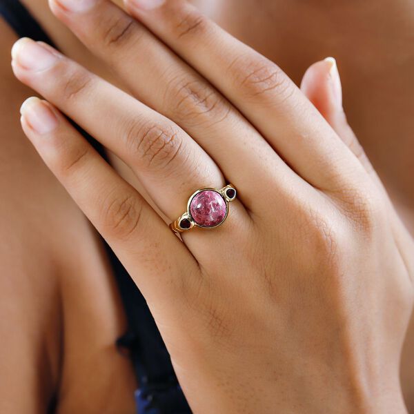 Norwegischer Thulit und Rhodolith Granat-Ring - 5,63 ct. image number 3