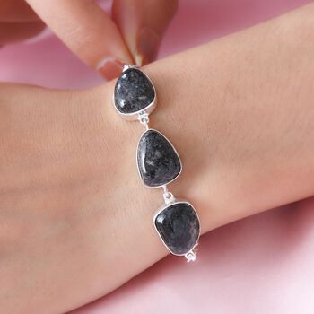 Handgefertigtes Natur Yooperlite Silber Armband 22,26 Ct