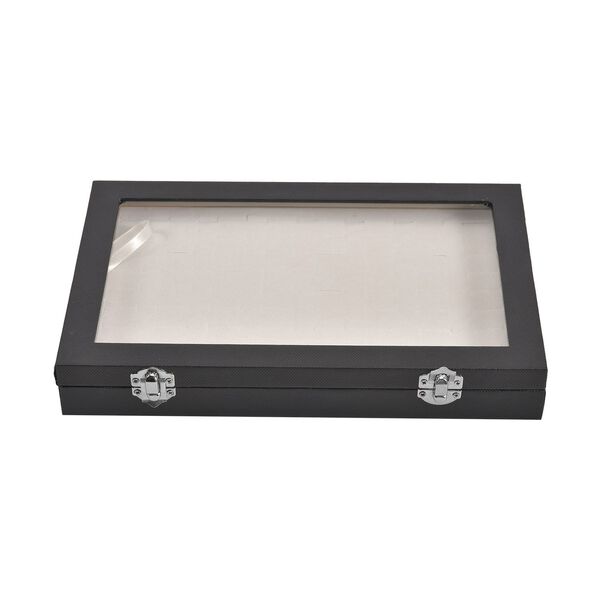 Moderne Ringschatulle mit Acryl-Fenster, 29x18.5x4cm, Schwarz image number 2