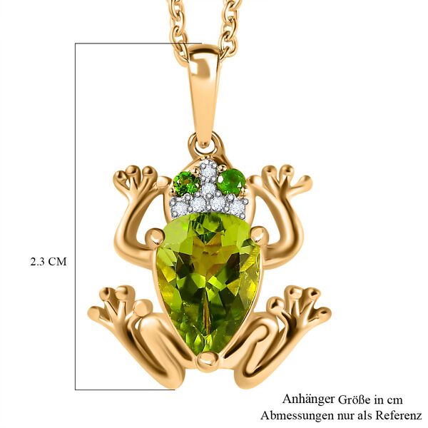 GP Trionfo Kollektion- Peridot, Chromdiopsid, Zirkon und blauer Saphir-Anhänger mit 45cm Kette - 2,14 ct. image number 7