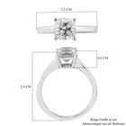 LUSTRO STELLA Hergestellt mit ZIRKONIA Solitär Ring 925 Silber Platin-Überzug (Größe 16.00) ca. 3,17 ct image number 5