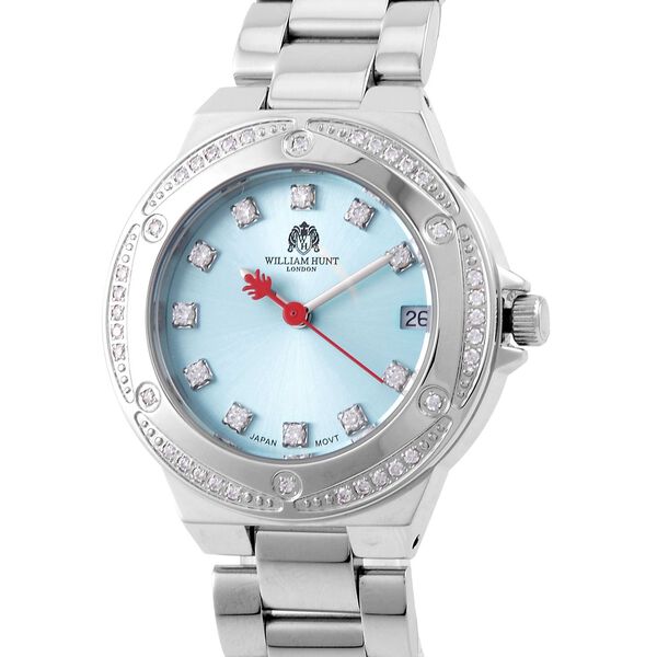 William Hunt - Moissanit-Akzent-Uhr mit japanischem Miyota-Uhrwerk - 0,20 ct. image number 4