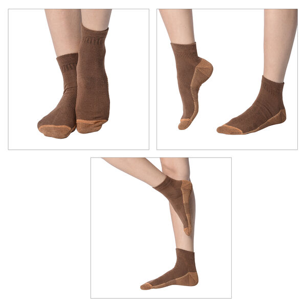 4er-Set Kupfer Socken, Gr&ouml;&szlig;e S/M, L&auml;nge 26 cm, Blaugr&uuml;n, Blau, Dunkelgrau, Braun image number 4