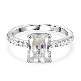 D’joy Moissanit Ring 925 Silber rhodiniert (Größe 19.00) ca. 2,67 ct