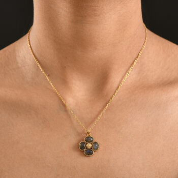 EverTrue Labradorit Anh&auml;nger mit 50cm Kette - 3,48 ct.