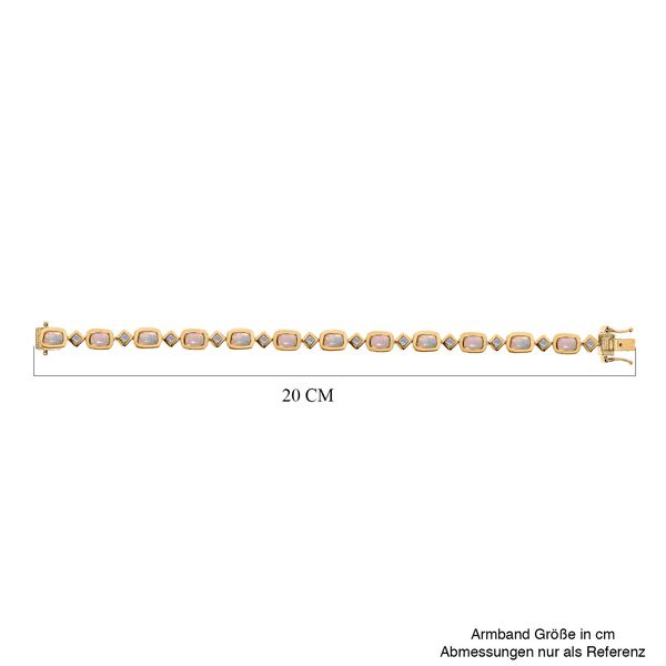 AA nat&uuml;rliches, &auml;thiopisches Welo Opal und wei&szlig;es Topas-Armband, 20cm - 5,34 ct. image number 5