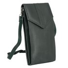 100% echte Leder Crossbody Handy-Brieftasche mit RFID Schutz, Grün image number 1
