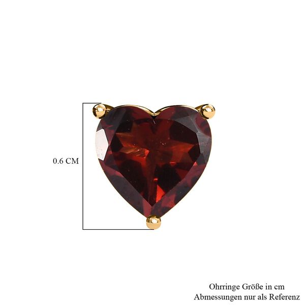 Roter Granat Ohrstecker 925 Silber vergoldet ca. 1,86 ct image number 3