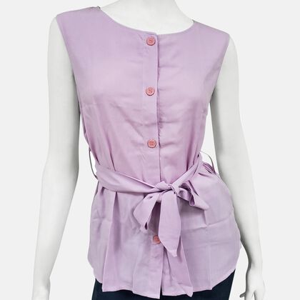 Frauen kurzes &Auml;rmel Top, Pastell Rosa, Gr&ouml;&szlig;e 44