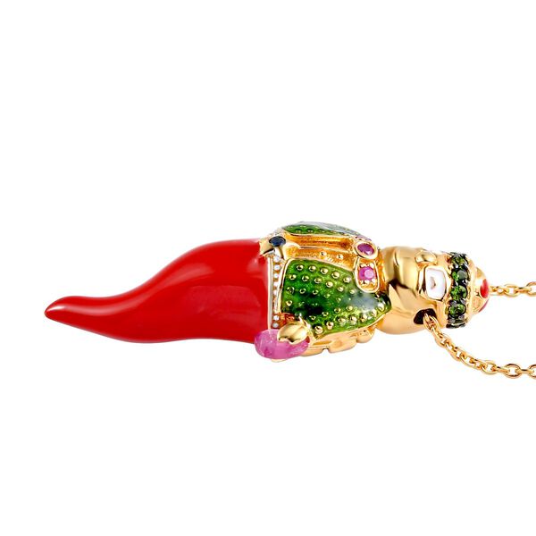 GP Special Kollektion - Afrikanischer, thailändischer Rubin und Multi-Edelstein-Anhänger mit Kette - 0,92 ct. image number 4