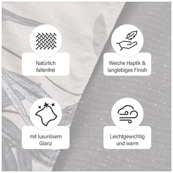 6-teiliges Set: antibakterielle, antiallergische Mikrofaser-Bettwäsche, Beige-Grau image number 13