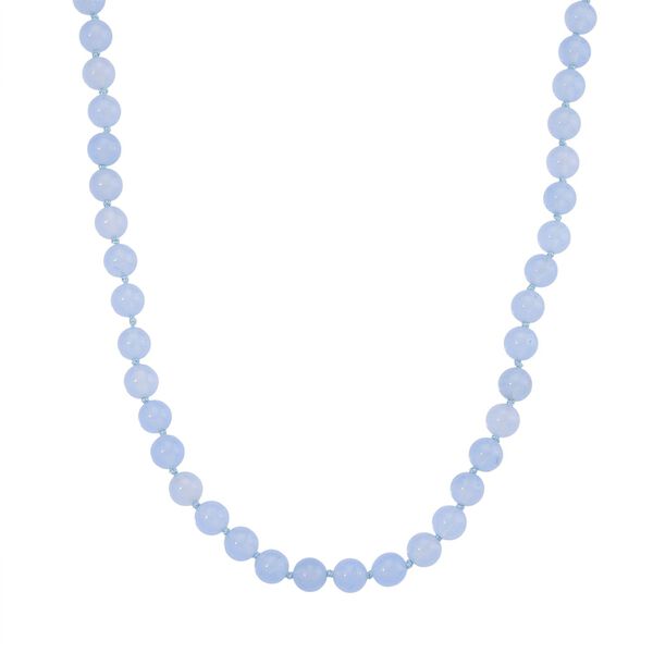 Aquamarin Farbiger Quarzit Halskette ca. Flexibles cm Reiner Edelstahl ca. 255.00 ct