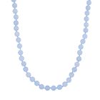 Aquamarin Farbiger Quarzit Halskette ca. Flexibles cm Reiner Edelstahl ca. 255.00 ct